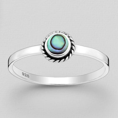 Sterling Silver Paua Shell Ring