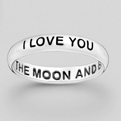 Sterling Silver "I Love You to the Moon & Back