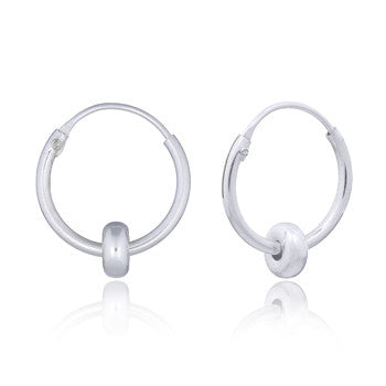 Sterling Silver Spinner Hoop Earrings