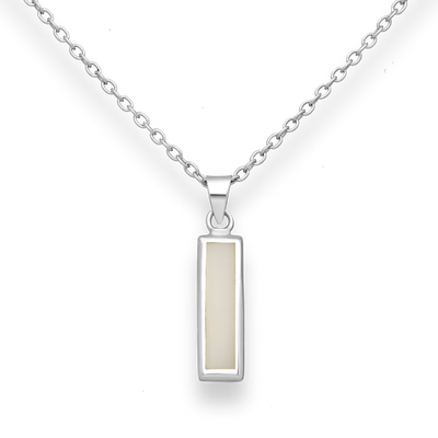 Sterling Silver Mother of Pearl Shell Pendant