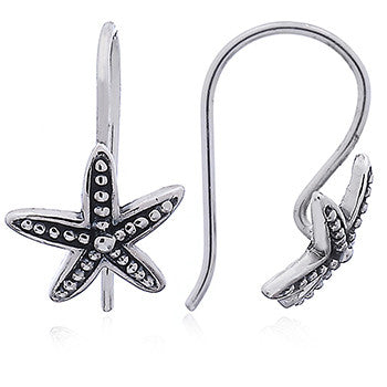 Sterling Silver Starfish Dangly Earrings