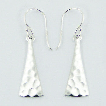 Sterling Silver Hammered Dangly Earrings