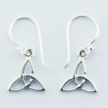 Sterling Silver Irish Trinity Knot Dangly Earrings