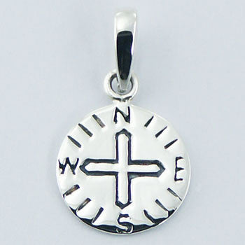 Compass Sterling Silver Pendant