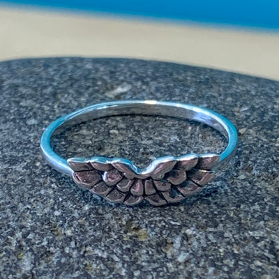 STERLING SILVER ANGEL WINGS RING