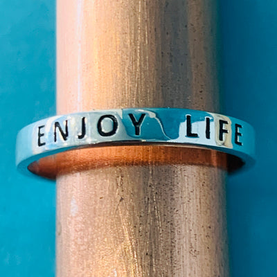 Sterling Silver "Enjoy Life" Ring