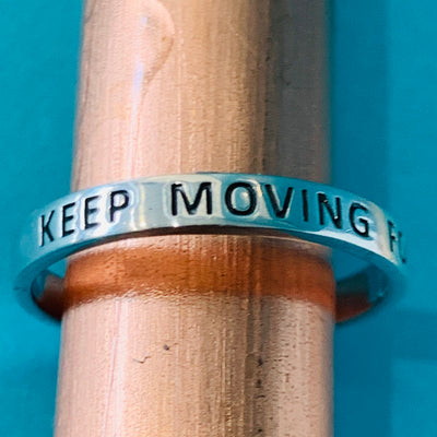 Sterling Silver "Keep Moving Forward" Ring