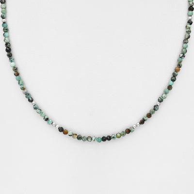 Turquoise Tiny Beaded Gemstone Necklace