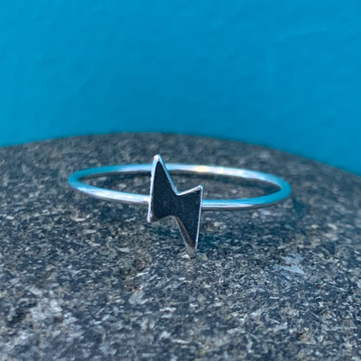 Sterling Silver Lightening Bolt Ring