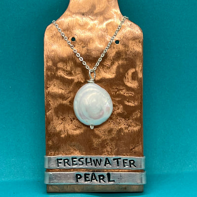 Freshwater Pearl Coin Pendant