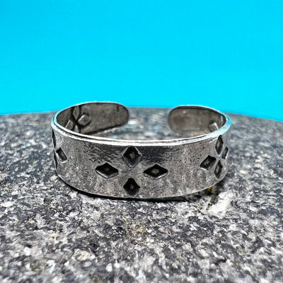 Sterling Silver Diamond Band Toe Ring