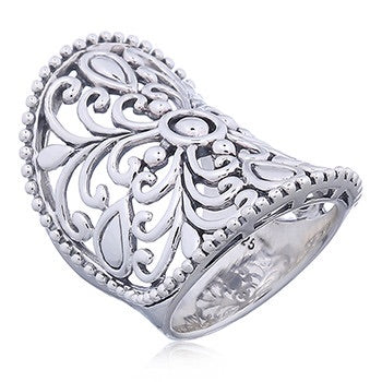 Lace Pattern Sterling Silver Ring