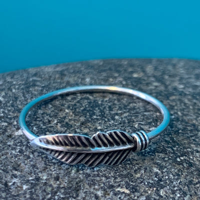Sterling Silver Feather Ring