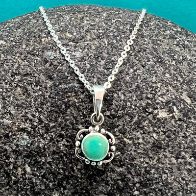 Small Turquoise Sterling Silver Pendant
