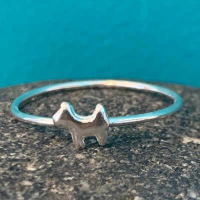 Sterling Silver Tiny Dog Ring